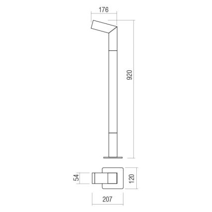 Redo 90512 - LED Lampa zewnętrzna WOODY LED/10W/230V IP54 antracyt