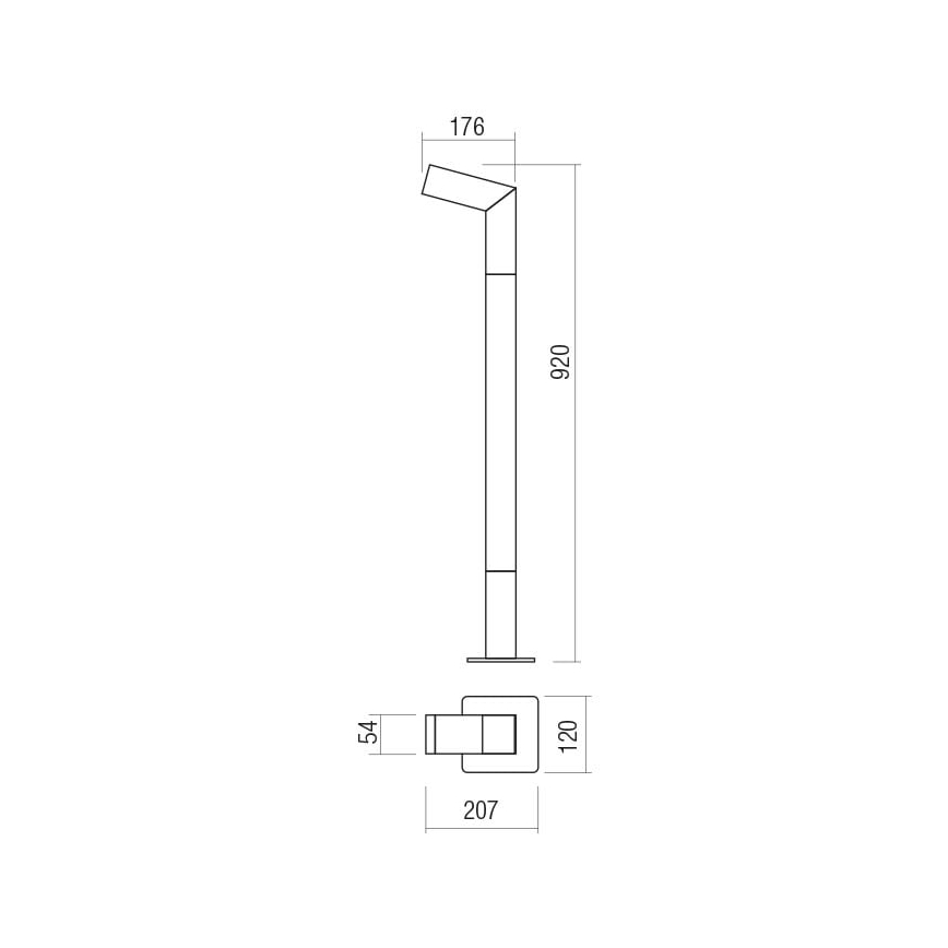 Redo 90512 - LED Lampa zewnętrzna WOODY LED/10W/230V IP54 antracyt