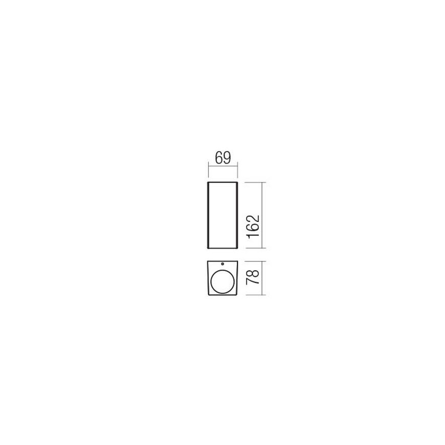 Redo 90530 - LED Kinkiet zewnętrzny BRIO LED/10W/230V 3000K IP54 antracyt
