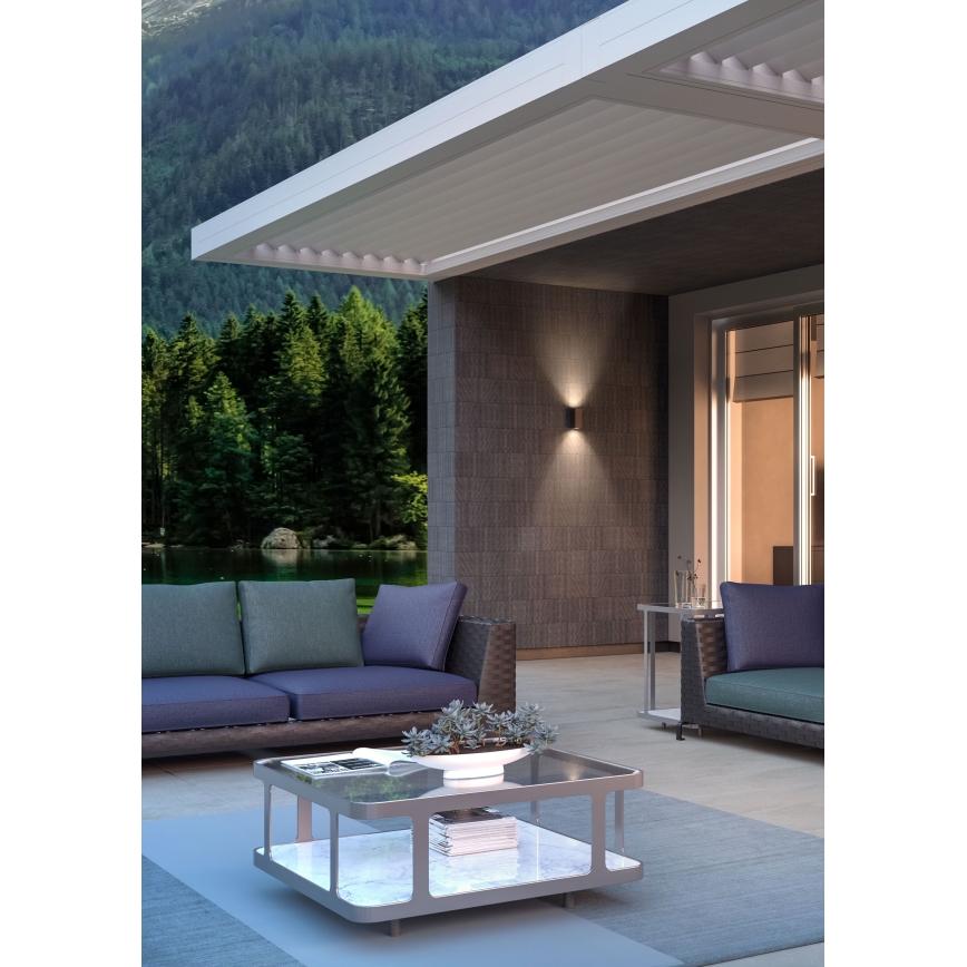 Redo 90531 - LED Kinkiet zewnętrzny BRIO LED/10W/230V 3000K IP54 brązowy