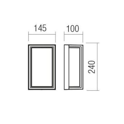 Redo 90533 - LED Kinkiet zewnętrzny QUADRIS LED/12W/230V IP54 antracyt