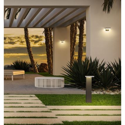 Redo 90535 - LED Kinkiet solarny z czujnikiem TAIYO LED/2W/3,7V 3000K 2200 mAh IP54 antracyt
