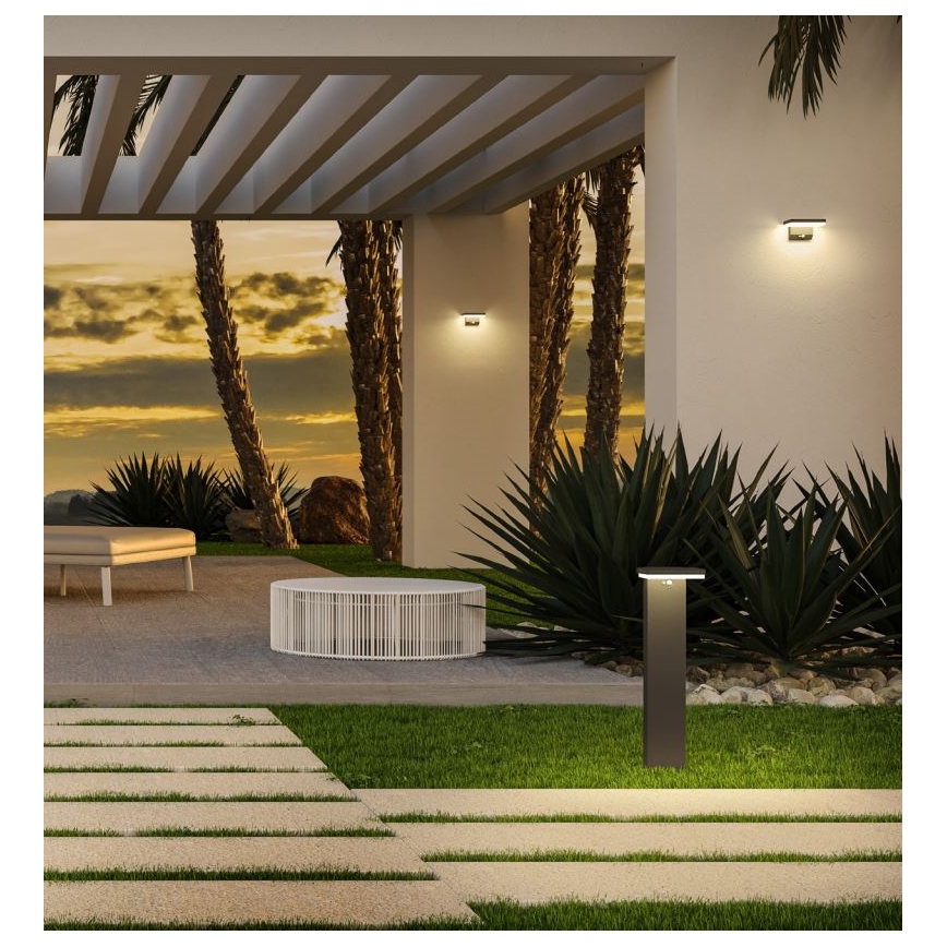 Redo 90535 - LED Kinkiet solarny z czujnikiem TAIYO LED/2W/3,7V 3000K 2200 mAh IP54 antracyt