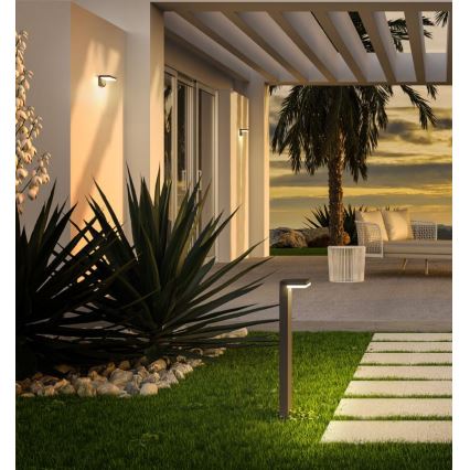 Redo 90535 - LED Kinkiet solarny z czujnikiem TAIYO LED/2W/3,7V 3000K 2200 mAh IP54 antracyt
