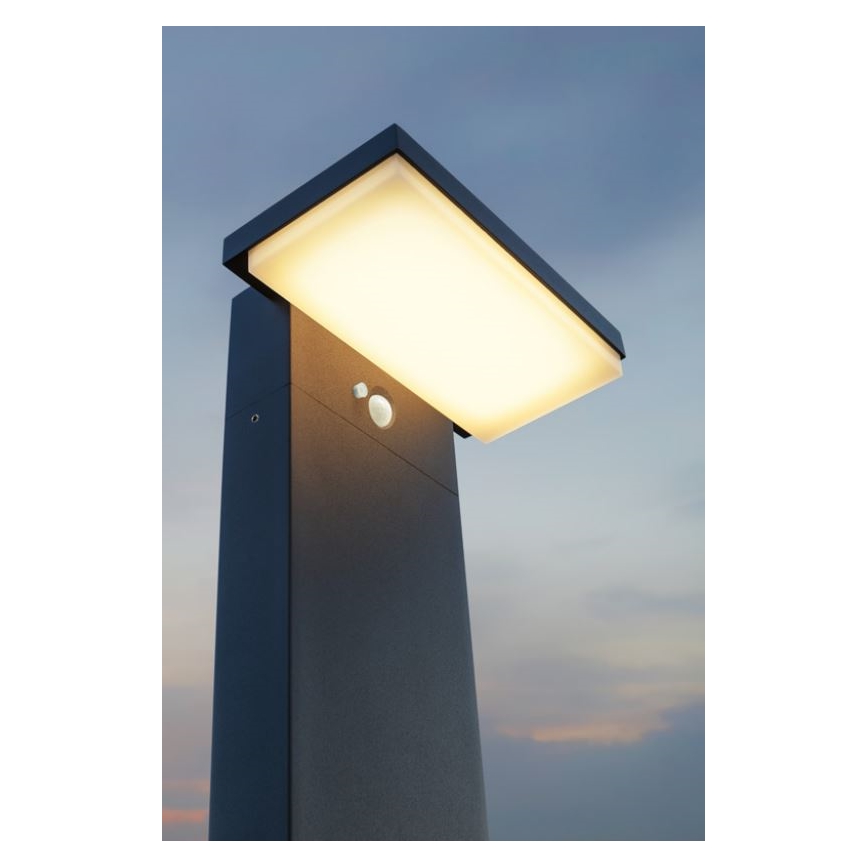 Redo 90536 - LED Lampa solarna z czujnikiem TAIYO LED/2W/3,7V 3000K 2200 mAh IP54 antracyt