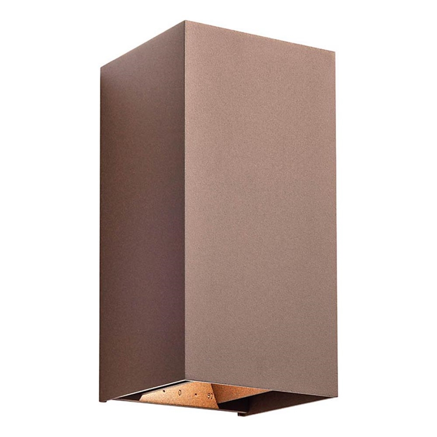 Redo 90554 - Zewnętrzny kinkiet LED VARY 2xLED/10W/230V 3000K IP54 brązowy