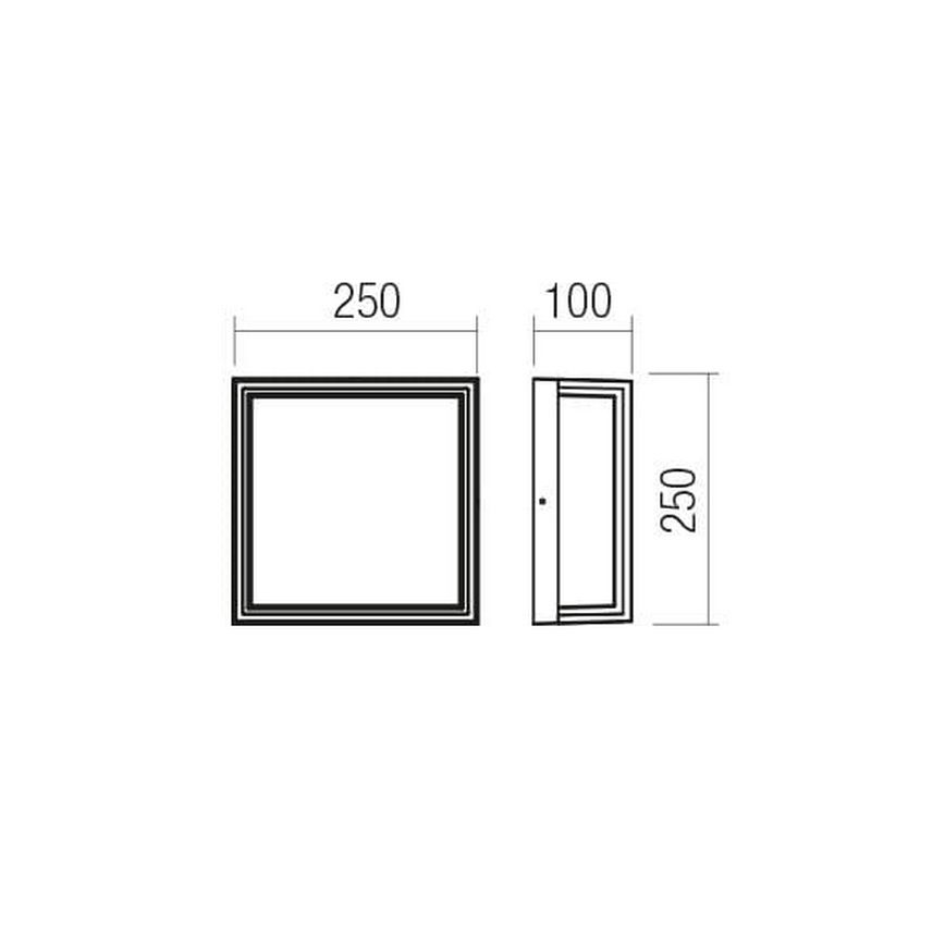 Redo 90565 - LED Kinkiet zewnętrzny QUADRIS LED/20W/230V IP54 antracyt