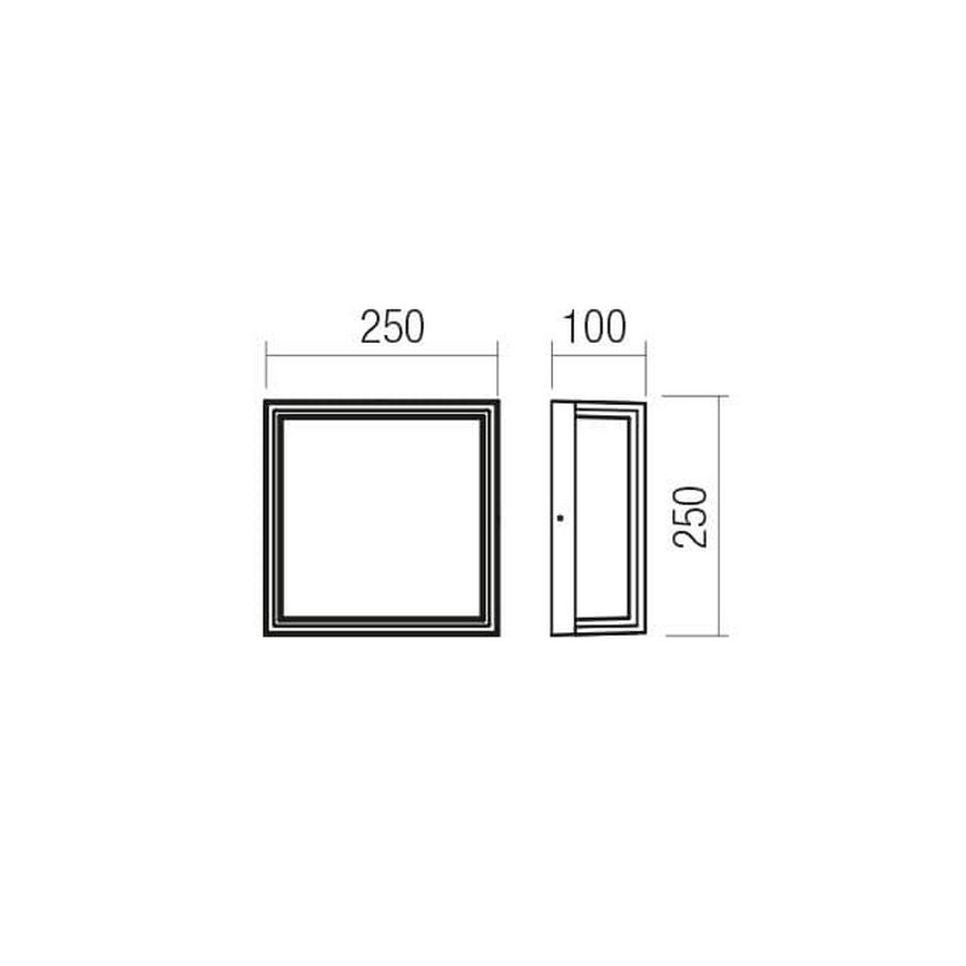 Redo 90566 - LED Kinkiet zewnętrzny QUADRIS LED/20W/230V IP54 brązowy