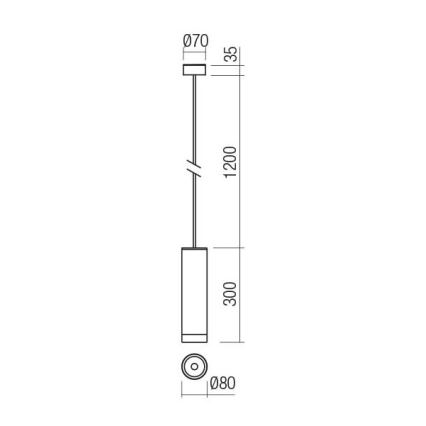 Redo 90570 - LED Lampa wisząca zewnętrzna KLOU LED/9W/230V IP54 biała