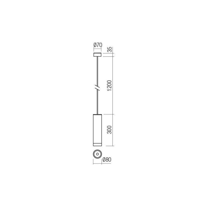 Redo 90571 - LED Lampa wisząca zewnętrzna KLOU LED/9W/230V IP54 antracyt