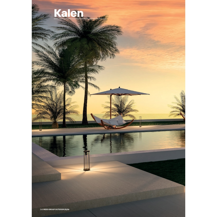 Redo 90577 - Lampa zewnętrzna LED KALEN LED/8W/230V 3000K 20 cm IP65 antracyt