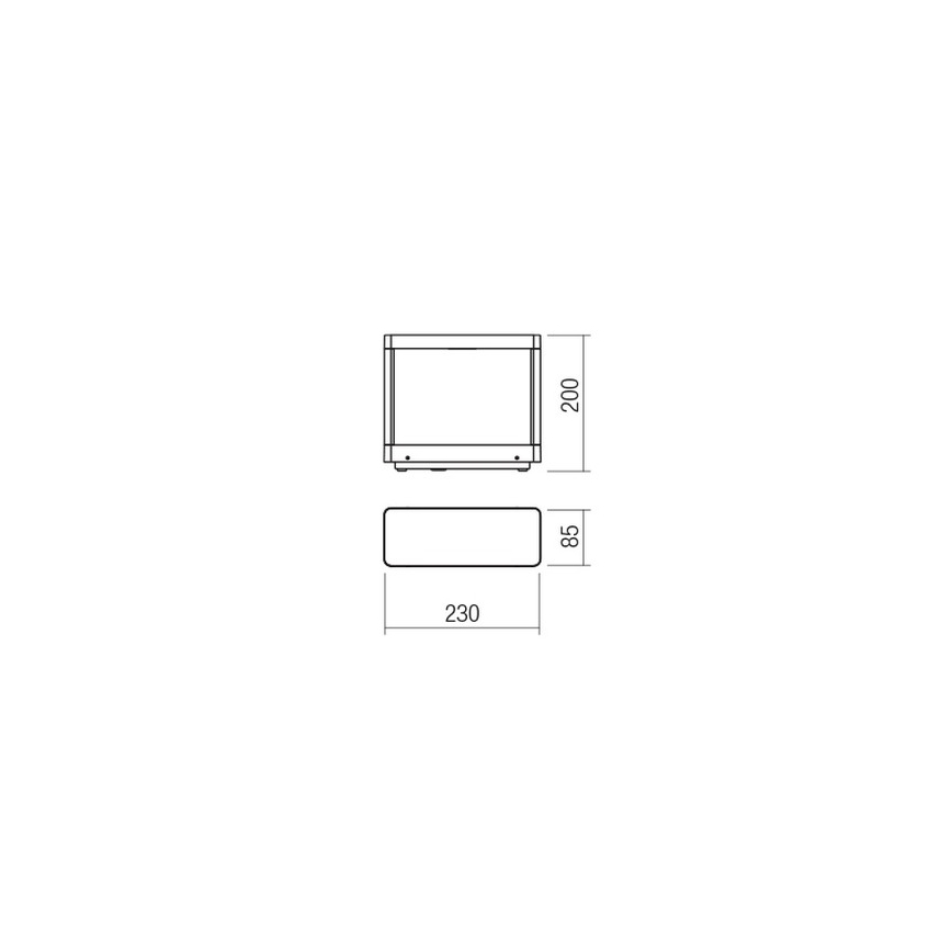 Redo 90580 - Zewnętrzna lampa LED WAKE, 8W, 230V, 3000K, 20 cm, IP65, antracyt