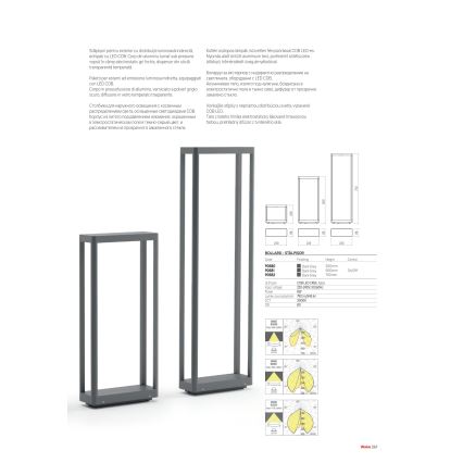 Redo 90581 - Lampa zewnętrzna LED WAKE LED/8W/230V 3000K 50 cm IP65 antracyt