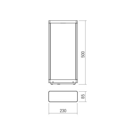 Redo 90581 - Lampa zewnętrzna LED WAKE LED/8W/230V 3000K 50 cm IP65 antracyt