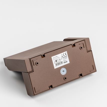 Redo 90588 - LED zewnętrzny kinkiet z czujnikiem FLIP LED/20W/230V 3000K CRI 90 IP54 brązowy