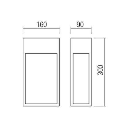 Redo 90603 - LED Zewnętrzny kinkiet STAND LED/20W/230V 3000K CRI 90 IP65 antracyt