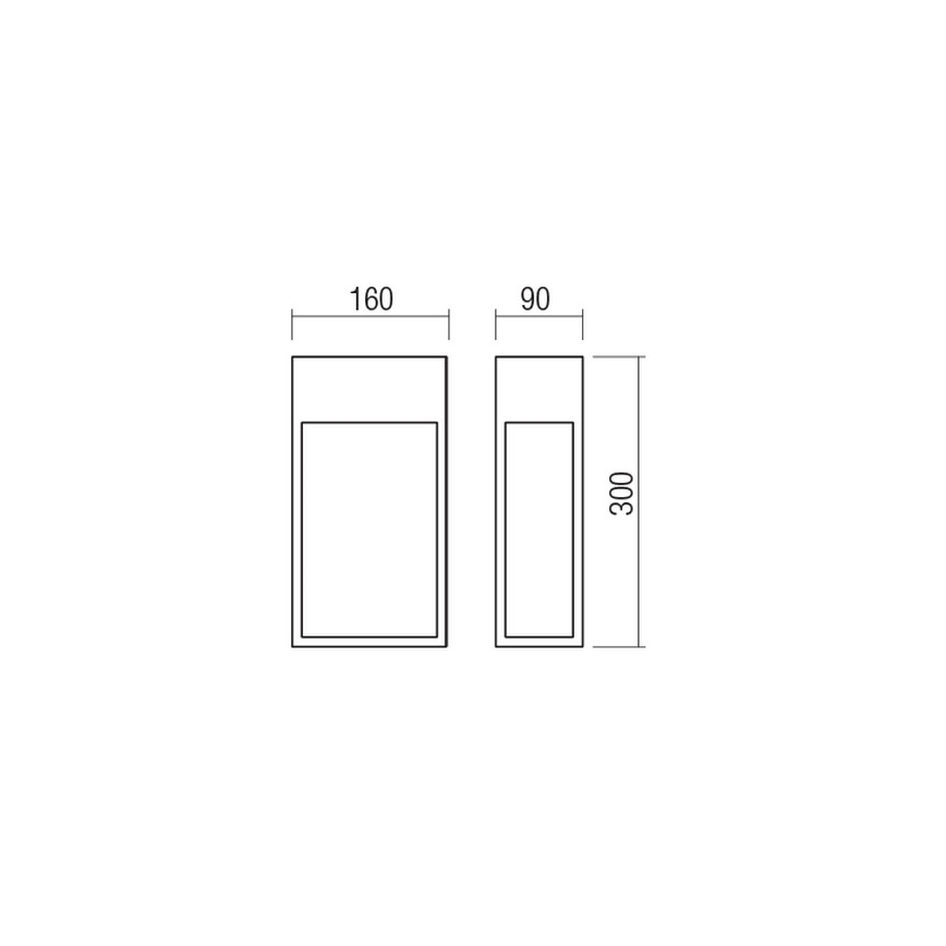 Redo 90603 - LED Zewnętrzny kinkiet STAND LED/20W/230V 3000K CRI 90 IP65 antracyt