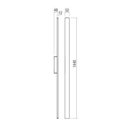 Redo 90624 - LED Kinkiet zewnętrzny REFLEXA LED/24W/230V 3000K 144 cm IP54 brązowy