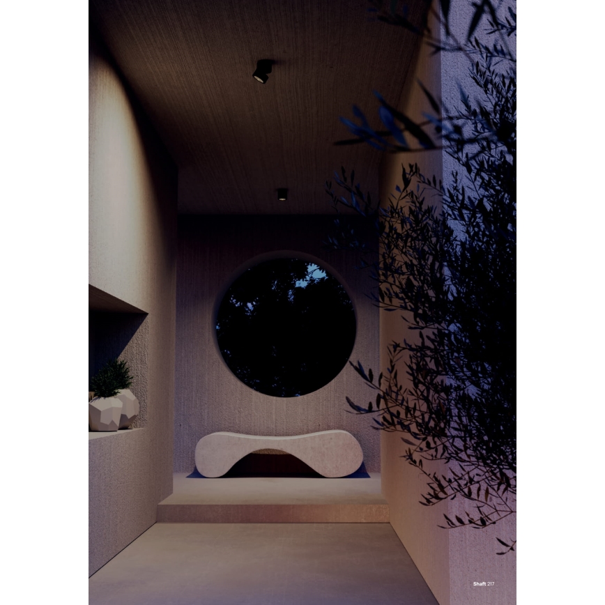 Redo 90627 - Nowoczesna zewnętrzna oprawa punktowa SHAFT LED/13W/230V 3000K, śr. 9 cm, IP65, antracyt