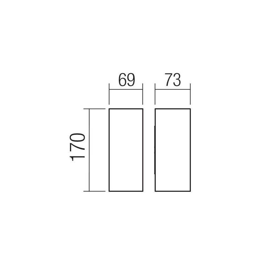 Redo 90636 - LED Kinkiet zewnętrzny SONNY 2xLED/5W/230V 2200/3000/4000K IP54 antracyt