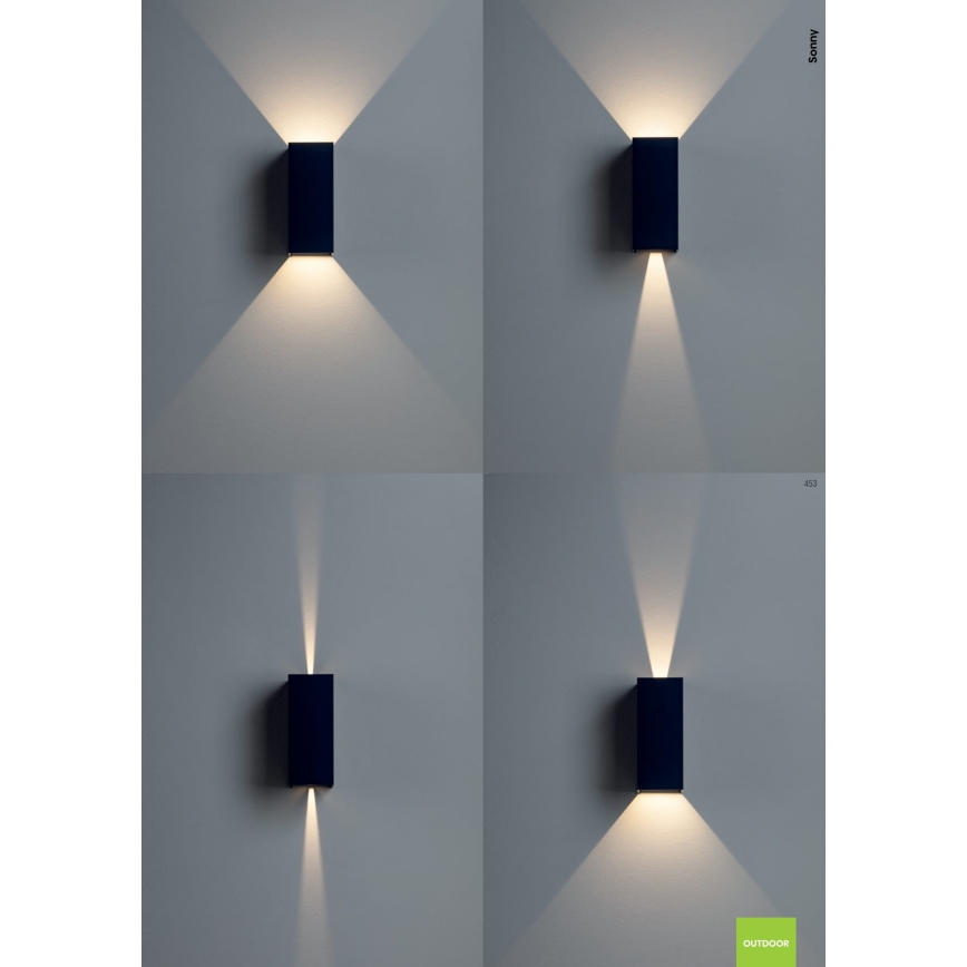 Redo 90637 - LED Kinkiet zewnętrzny SONNY 2xLED/5W/230V 2200/3000/4000K IP54 brązowe