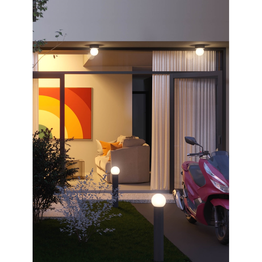 Redo 90643 - Lampa zewnętrzna BULK 1xE27/20W/230V 80 cm IP44 antracyt