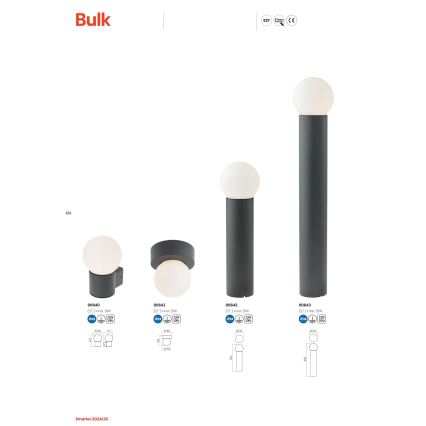 Redo 90643 - Lampa zewnętrzna BULK 1xE27/28W/230V 80 cm IP44 antracyt