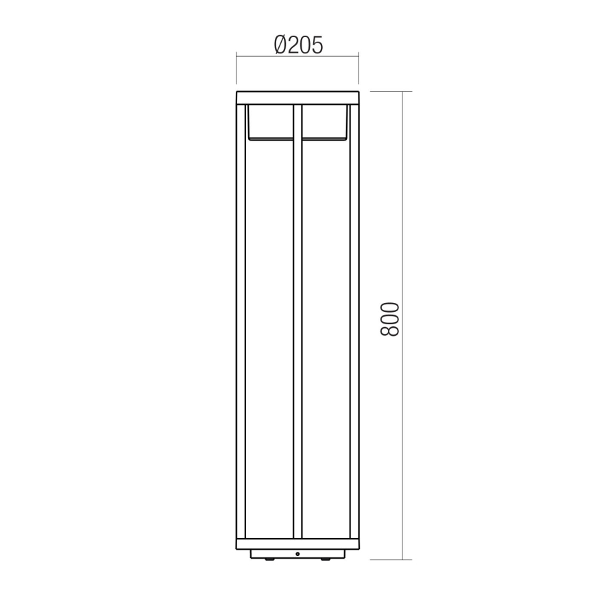 Redo 90676 - Lampa zewnętrzna LED MAX LED/15W/230V 2700K 80 cm IP65 antracyt