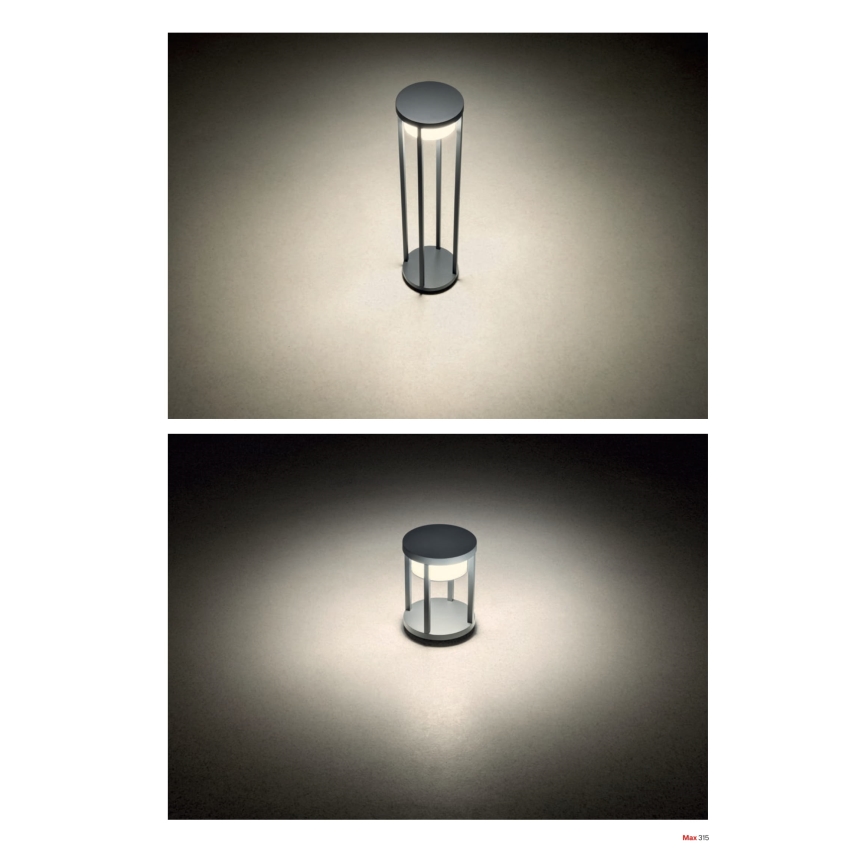 Redo 90677 - Lampa zewnętrzna LED MAX LED/15W/230V 3000K 80 cm IP65 antracyt