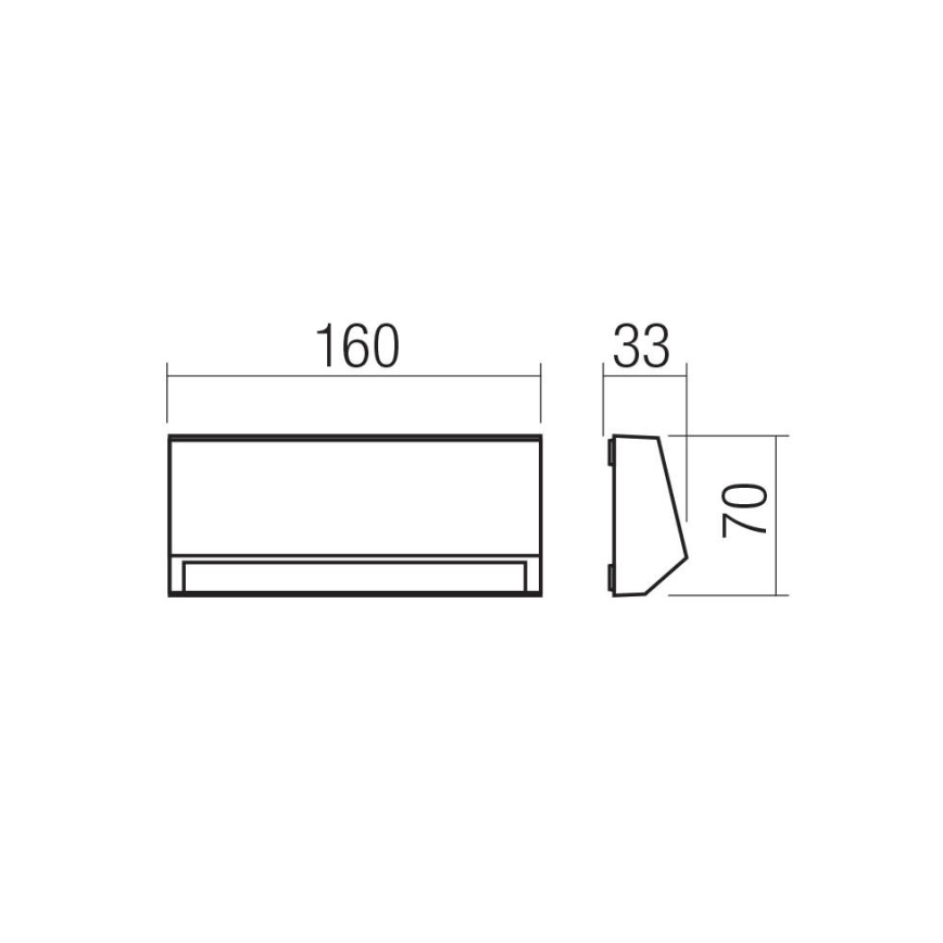 Redo 90679 - Zewnętrzna oprawa orientacyjna ANDER LED/3W/230V 3000K IP65 antracyt