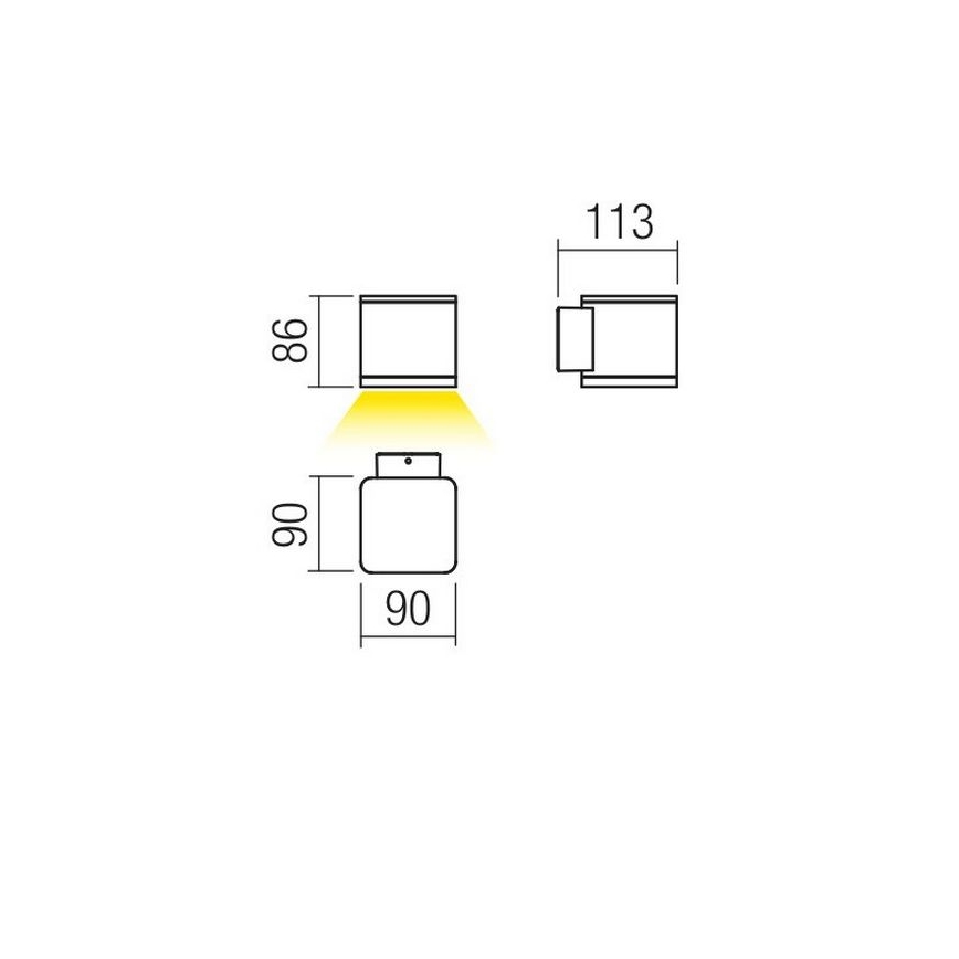 Redo 9069 - LED Zewnętrzny kinkiet BETA LED/6W/230V IP54