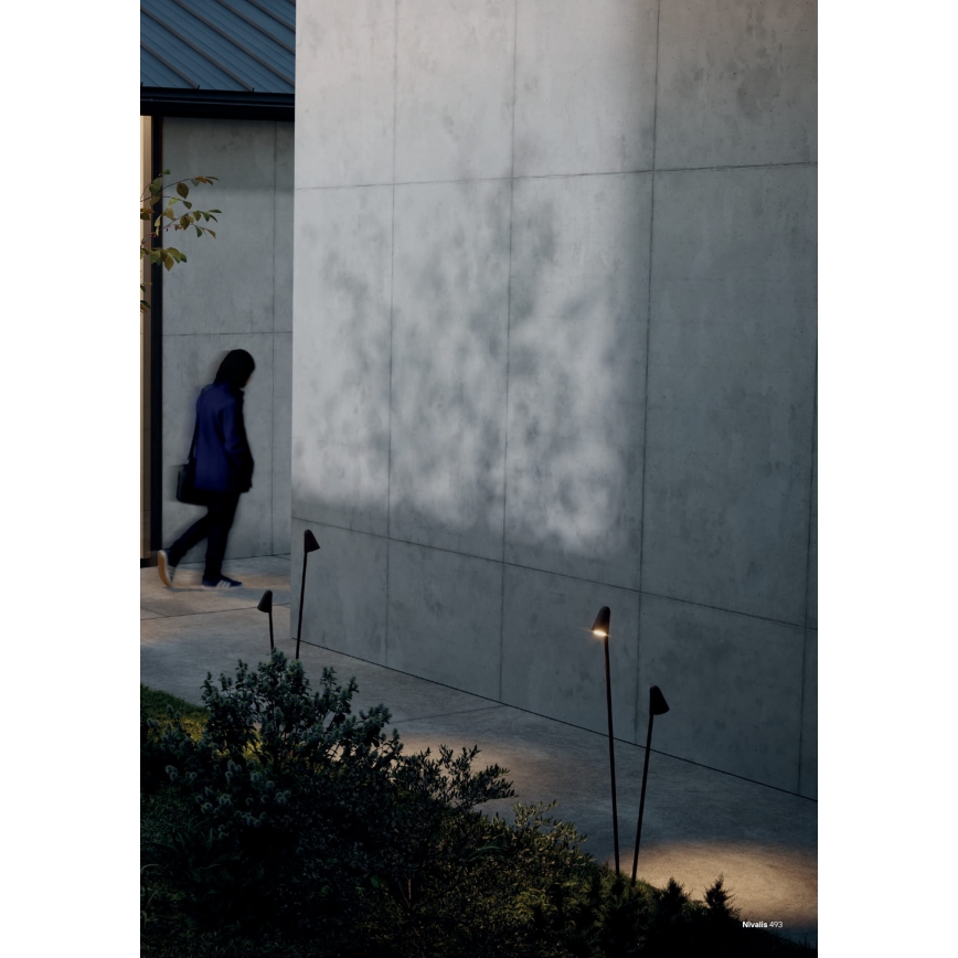 Redo 90711 - LED lampa zewnętrzna NIVALIS 2xLED/6,9W/230V 3000K 110 cm IP65 antracyt