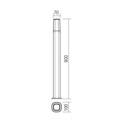 Redo 9078 - Lampa zewnętrzna CRAYON 1xE27/42W/230V IP44