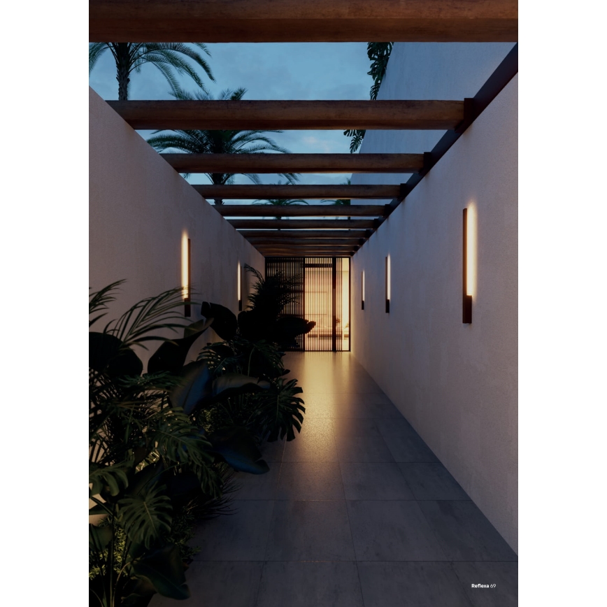 Redo 90870 - Zewnętrzny kinkiet LED REFLEXA LED/6W/230V 3000K 62,1 cm CRI 90 IP54 antracyt