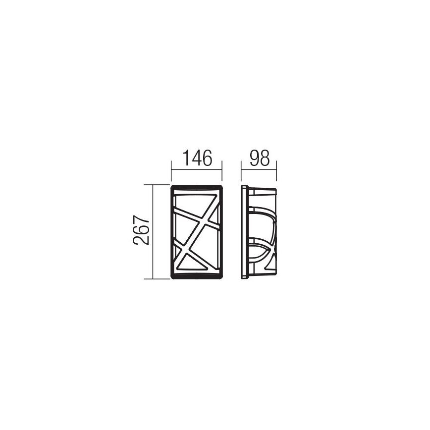 Redo 9097 - Kinkiet zewnętrzny VORTEX 1xE27/42W/230V IP44 brązowy