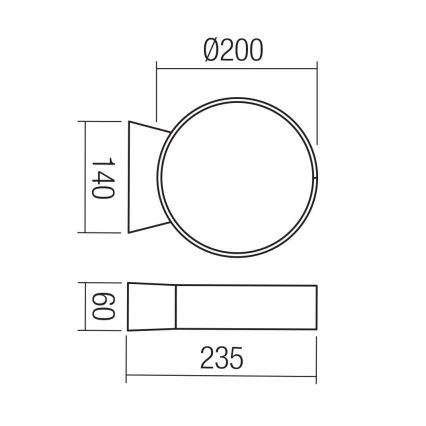 Redo 91063 - LED zewnętrzny kinkiet ONIRO LED/8W/230V 3000K CRI 90 IP65 brązowy