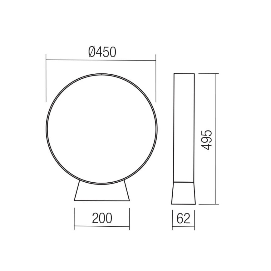 Redo 91067 - Lampa zewnętrzna ONIRO LED 15W/230V 3000K 49,5 cm CRI 90 IP65 brązowa
