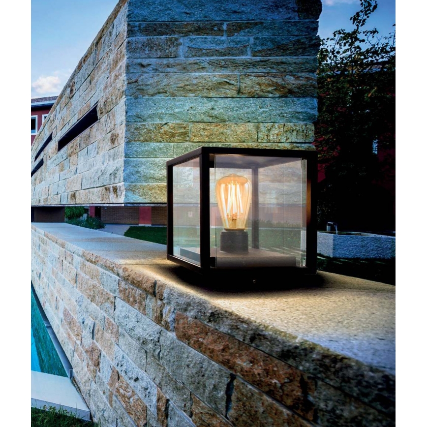 Redo 9109 - Lampa zewnętrzna VITRA 1xE27/15W/230V IP54 czarna