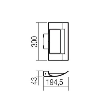 Redo 9112 - LED Kinkiet zewnętrzny VELA LED/24W/230V IP54