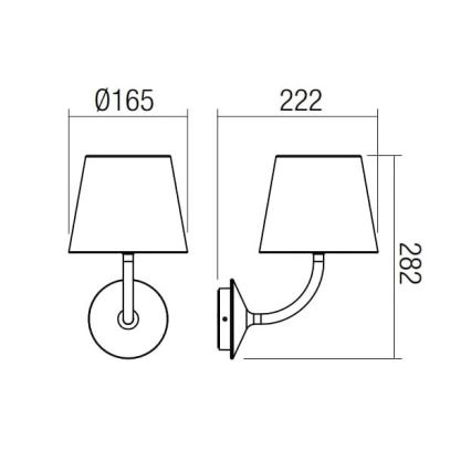 Redo 9125 - LED Kinkiet zewnętrzny GIORGIO LED/7W/230V IP65 czarny