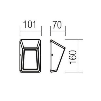 Redo 9166 - LED Kinkiet zewnętrzny ARGES LED/3W/230V IP54 brązowy