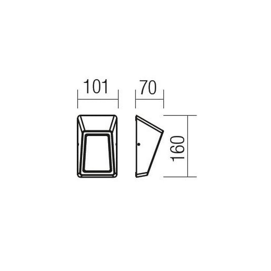 Redo 9166 - LED Kinkiet zewnętrzny ARGES LED/3W/230V IP54 brązowy