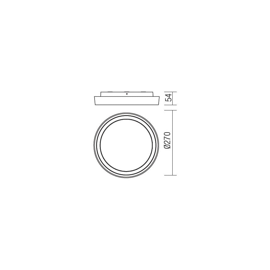 Redo 9180 - LED Plafon zewnętrzny BEZEL LED/25W/230V śr. 27 cm IP54 biały