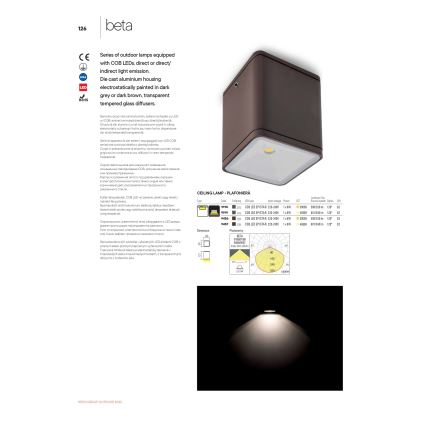 Redo 9198 - LED Punktowe światło zewnętrzne BETA LED/6W/230V IP54