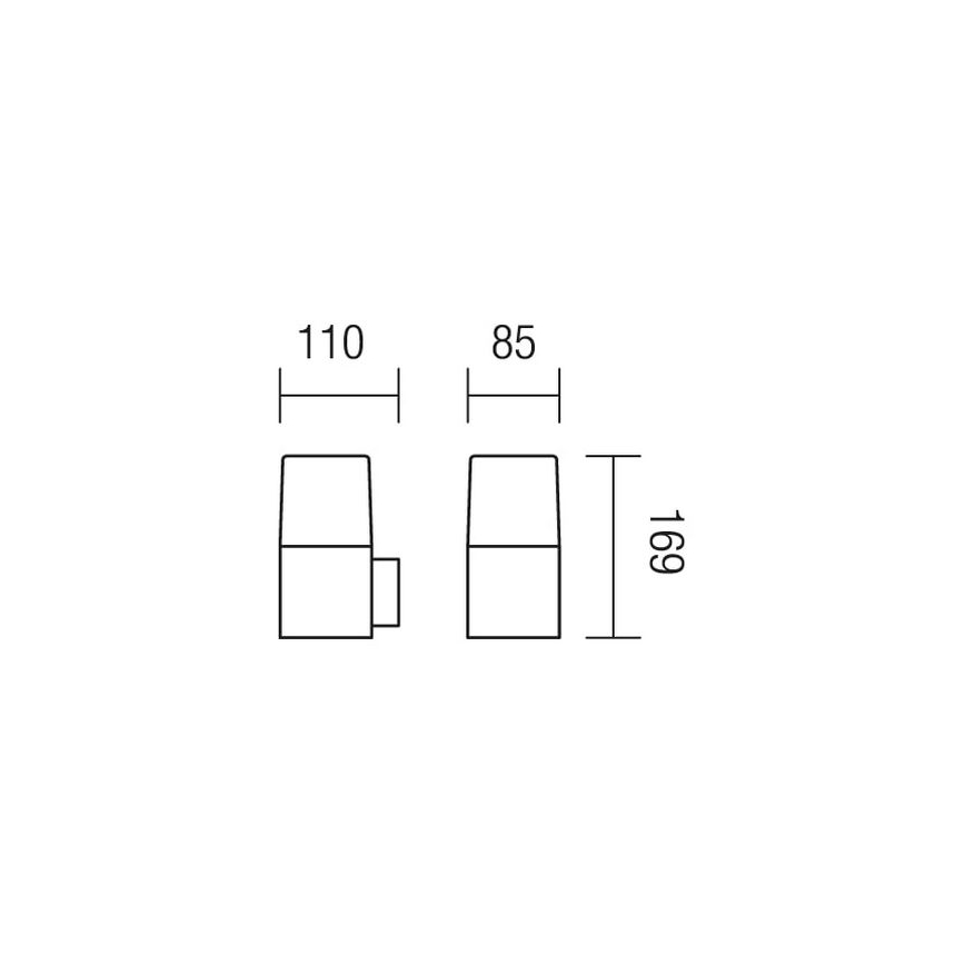 Redo 9265 - Kinkiet zewnętrzny TOGO 1xE27/13W/230V IP44