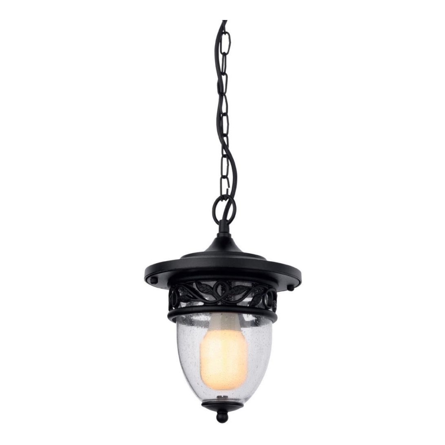 Redo 9399 - Lampa wisząca zewnętrzna na łańcuchu BASEL 1xE27/42W/230V IP44 czarny