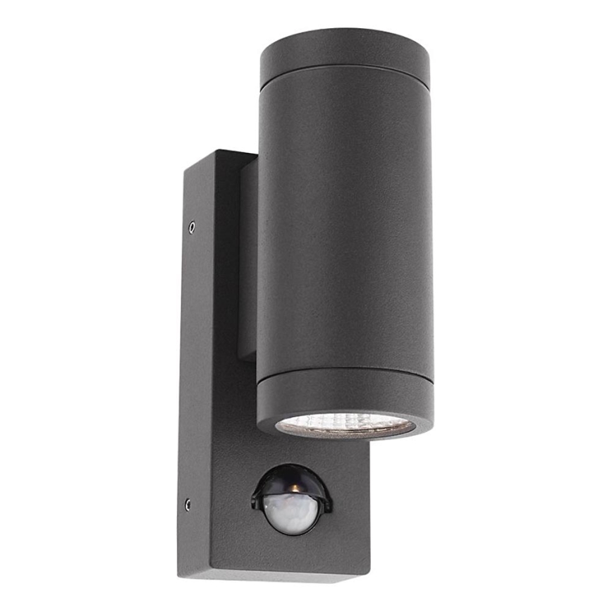 Redo 9453 - LED Kinkiet zewnętrzny z czujnikiem VINCE 2xLED/3W/230V IP54 antracyt
