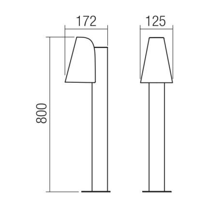 Redo 9532 - Lampa zewnętrzna ALVAR 1xGU10/35W/230V IP44