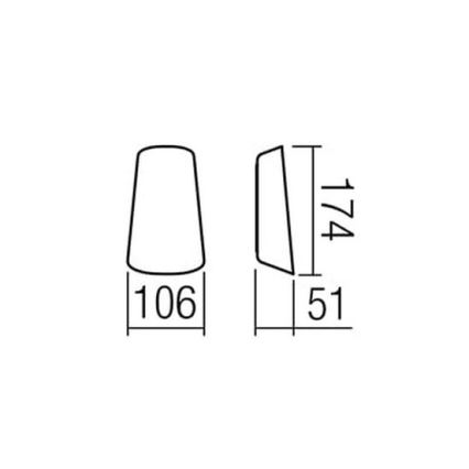 Redo 9536 - LED Kinkiet zewnętrzny TWILL 1xLED/11W/230V IP65