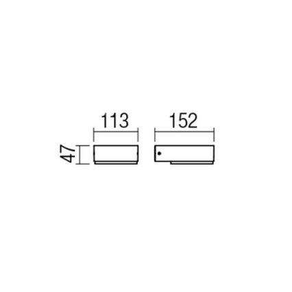 Redo 9560 - LED Kinkiet zewnętrzny CUBE LED/7W/230V 3000K IP54 antracyt